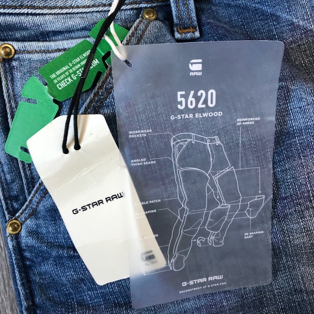 NEW wit Tags G-Star Raw Elwood 5620 36/34 Denim